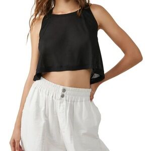 FP Movement by Free People Black Cropped Tank Top Small NWT